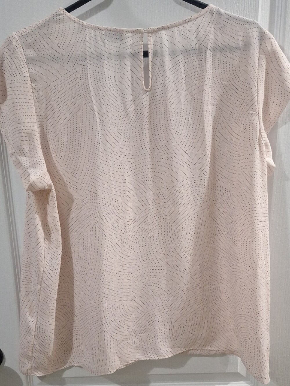 Light Pink Ruffle Front Women's Top - Picture 3 of 5